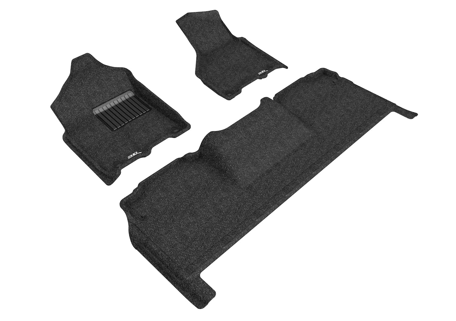 3D MAXpider Elegant Custom Fit Floor Mat (Black) Compatible with Dodge RAM 2500 MEGA CAB 2019-2023 - Full Set
