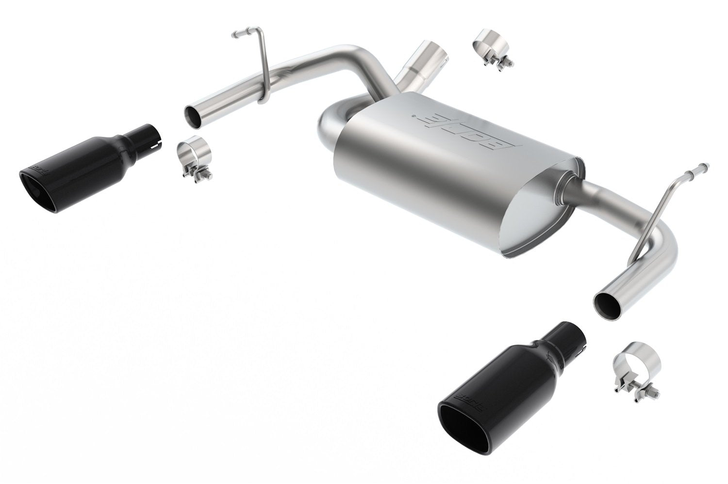 BORLA Axle-Back 11834BC Performance Exhaust System for 2012-2018 Jeep Wrangler JK/JKU 3.6L V6 Automatic/Manual Transmission 4 Wheel Drive 2, 4 Door
