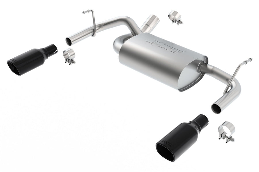 BORLA Axle-Back 11834BC Performance Exhaust System for 2012-2018 Jeep Wrangler JK/JKU 3.6L V6 Automatic/Manual Transmission 4 Wheel Drive 2, 4 Door