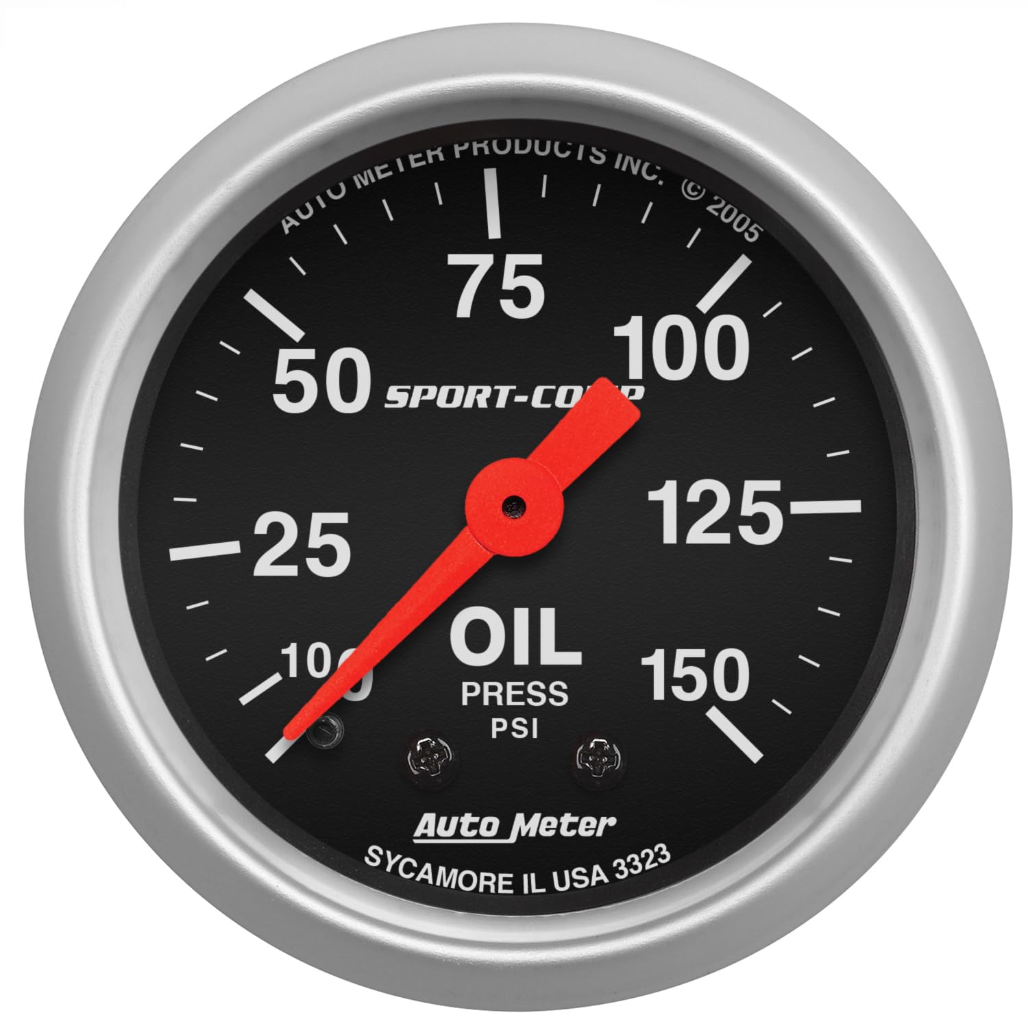 Auto Meter Sport-Comp Mechanical Oil Pressure Gauge, 2.3125 in. 3323