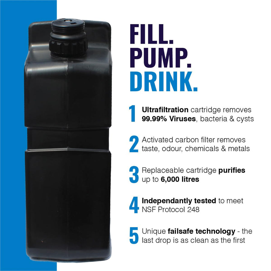 20,000 Liter Capacity Lifesaver Systems Filtering Can, Dark Blue, One Size, LFJC20DBVC