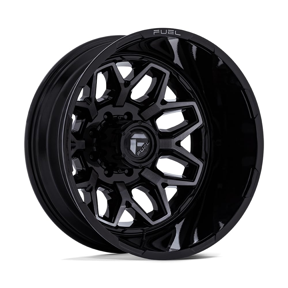 FLUX FUEL OFF-ROAD DUALLY 20X8.25 8X6.5-5.06 -246mm GLOSS BLACK BRUSH-FC GRAY TINT - D87520827245