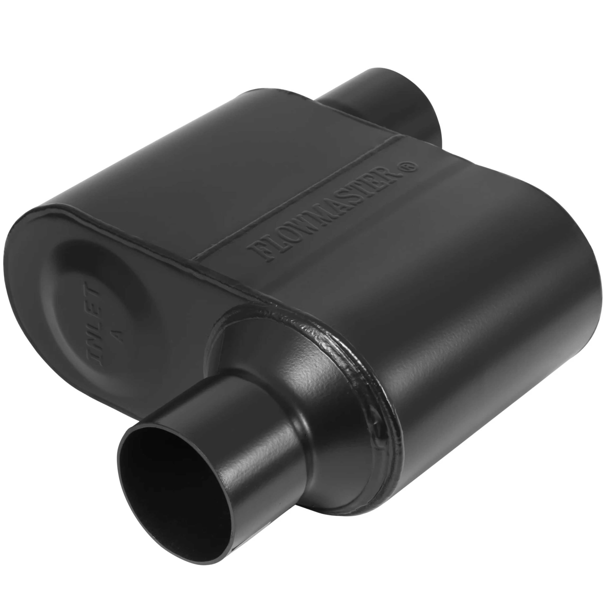 Flowmaster Super 10 Muffler Series – 2.50” Offset In / 2.50” Offset Out – Race-Inspired Sound – 409 Stainless Steel – Ideal for Muscle Cars, LS Swaps, Drag Cars & Off-Road Build (842518)