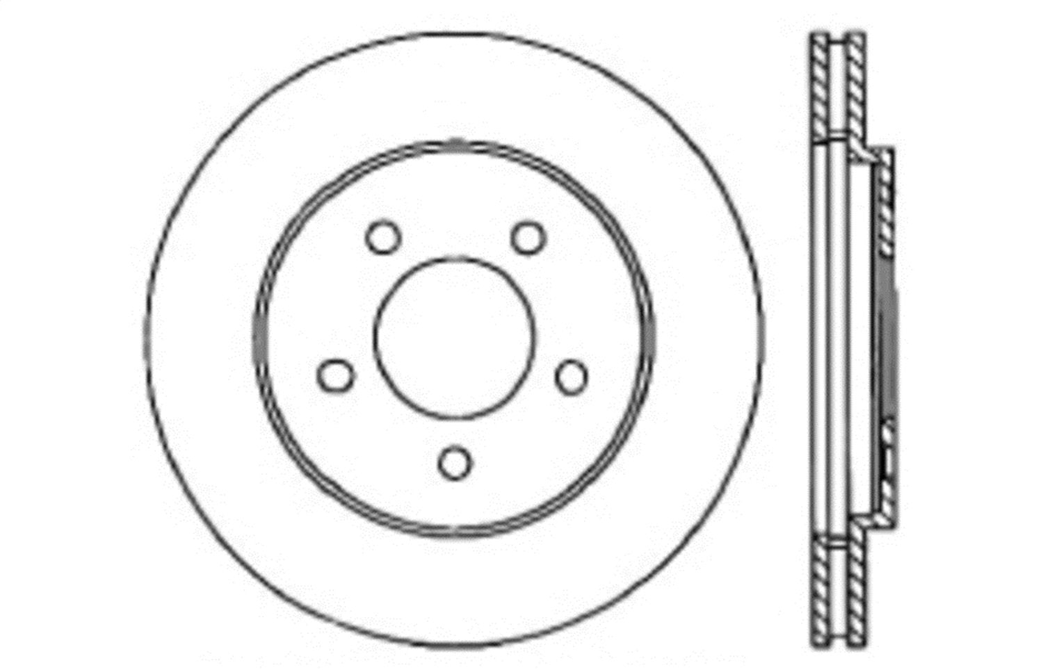 Sport StopTech 128.67039L Cross Drilled Brake Rotor; Front Left