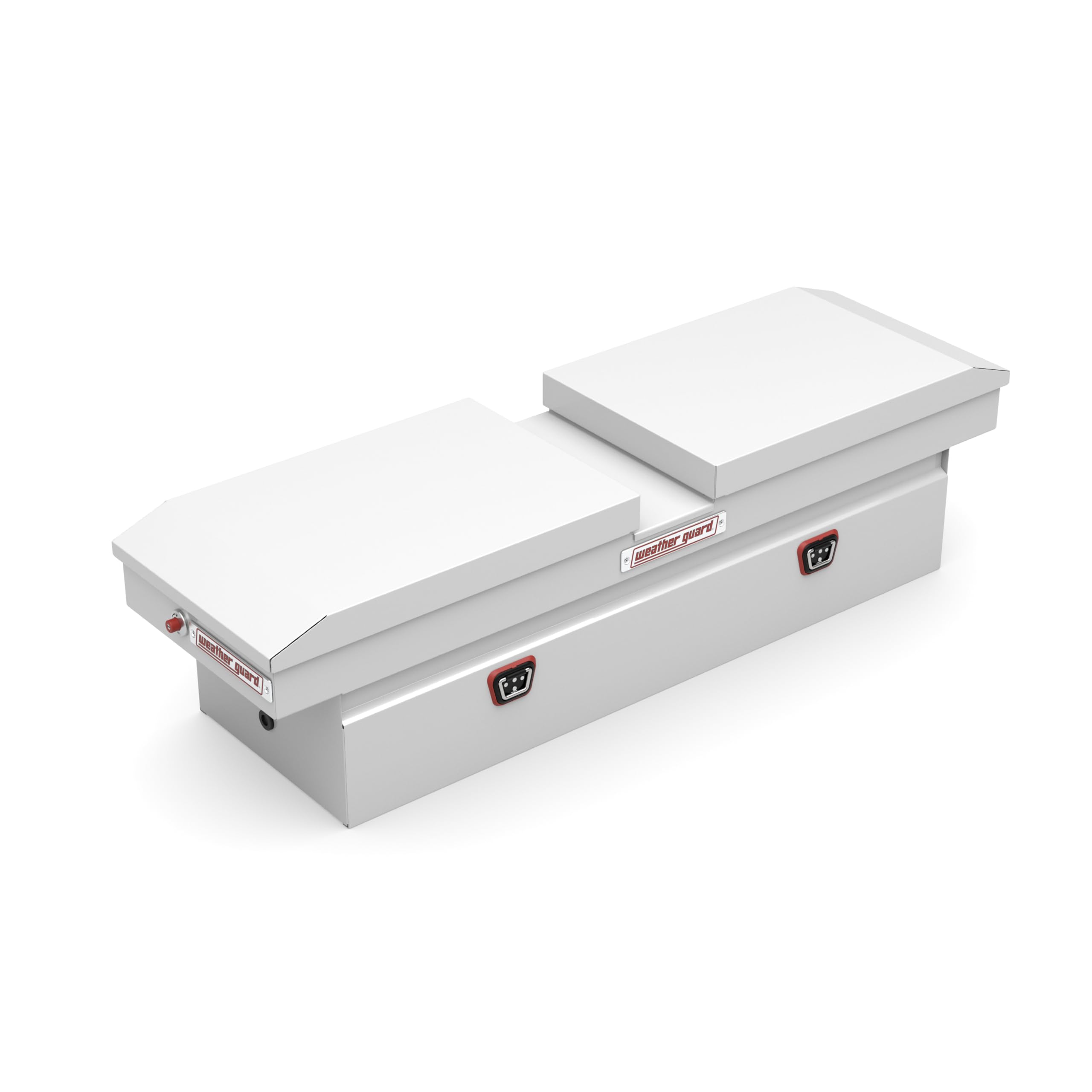 125-3-04 Weather Guard Steel Crossover Gull Wing Truck Tool Box, Standard Profile, Fits Full Size Trucks, 11.3 cu ft Storage Capacity (White)