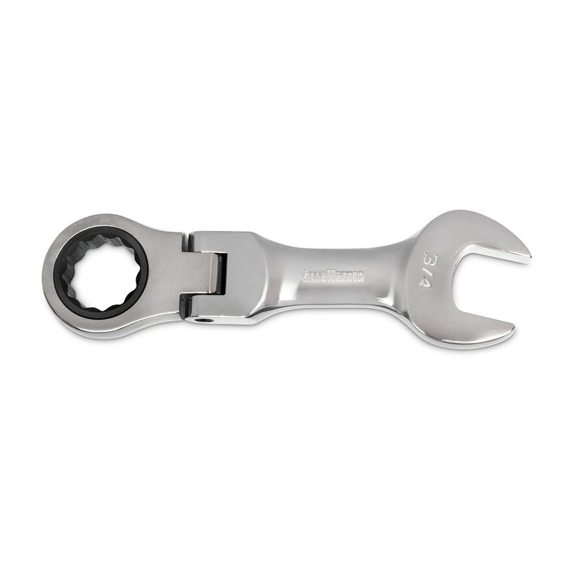 7 Pc. GEARWRENCH 12 Pt. Stubby Flex Head Ratcheting Combination Wrench Set, SAE - 9570