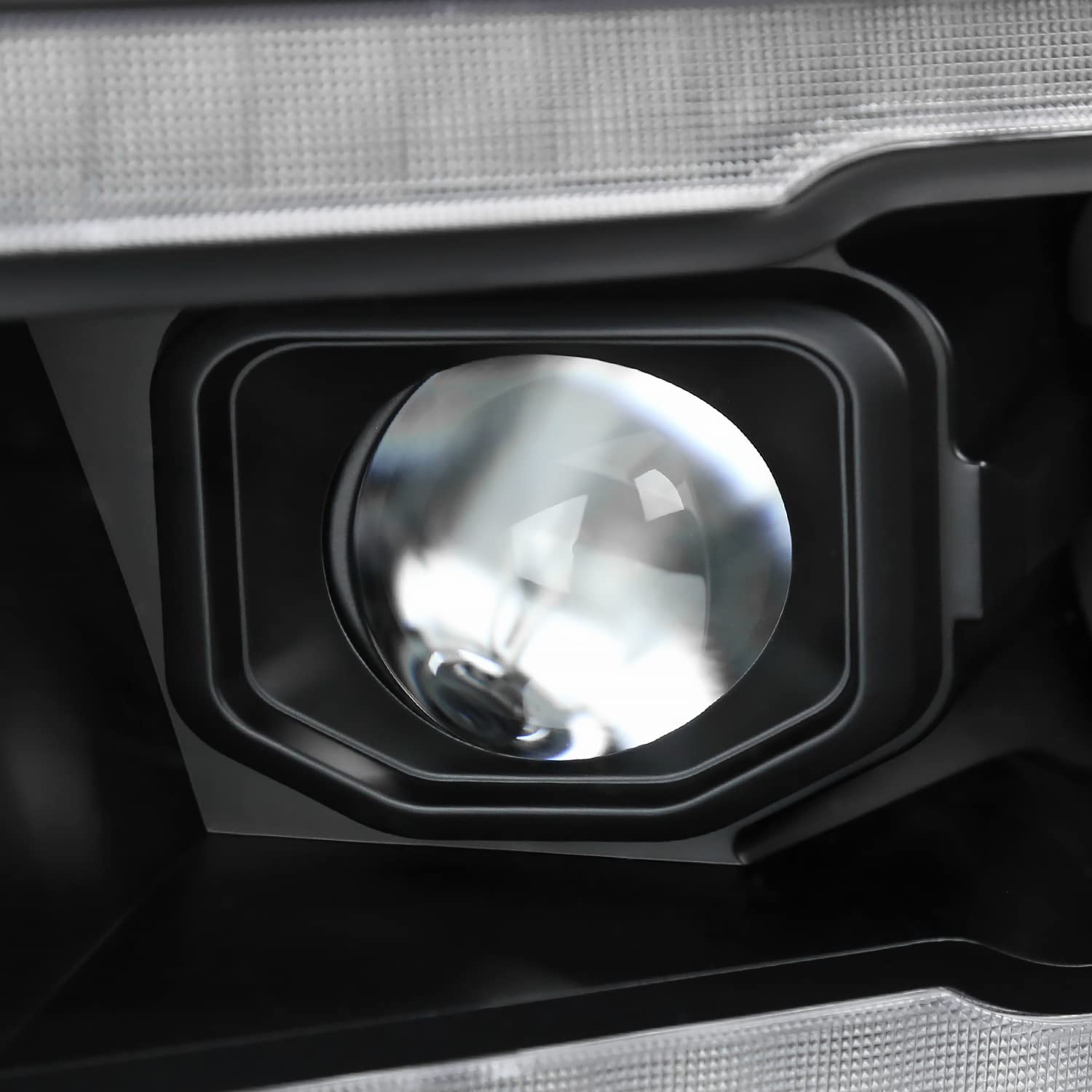 Black SPEC-D TUNING Projector Headlights w/Sequential LED Tube Signal and Startup Animation Compatible with 2019-2024 Ram 1500, Left + Right Pair Headlamps Assembly