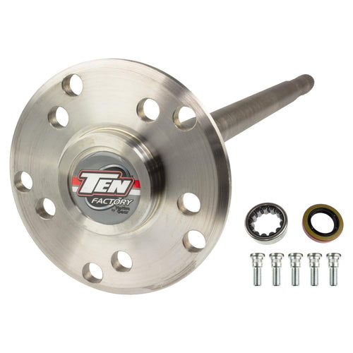 TEN Factory MG31116 Spline Drive Bolt Pattern Axle Shaft Assembly for Chrysler 8.25, 27-Spline, 29.75" Length, 5x4.5 Bolt Pattern Fits Jeep Cherokee XJ Differential, Includes Bearings, Seals & Studs