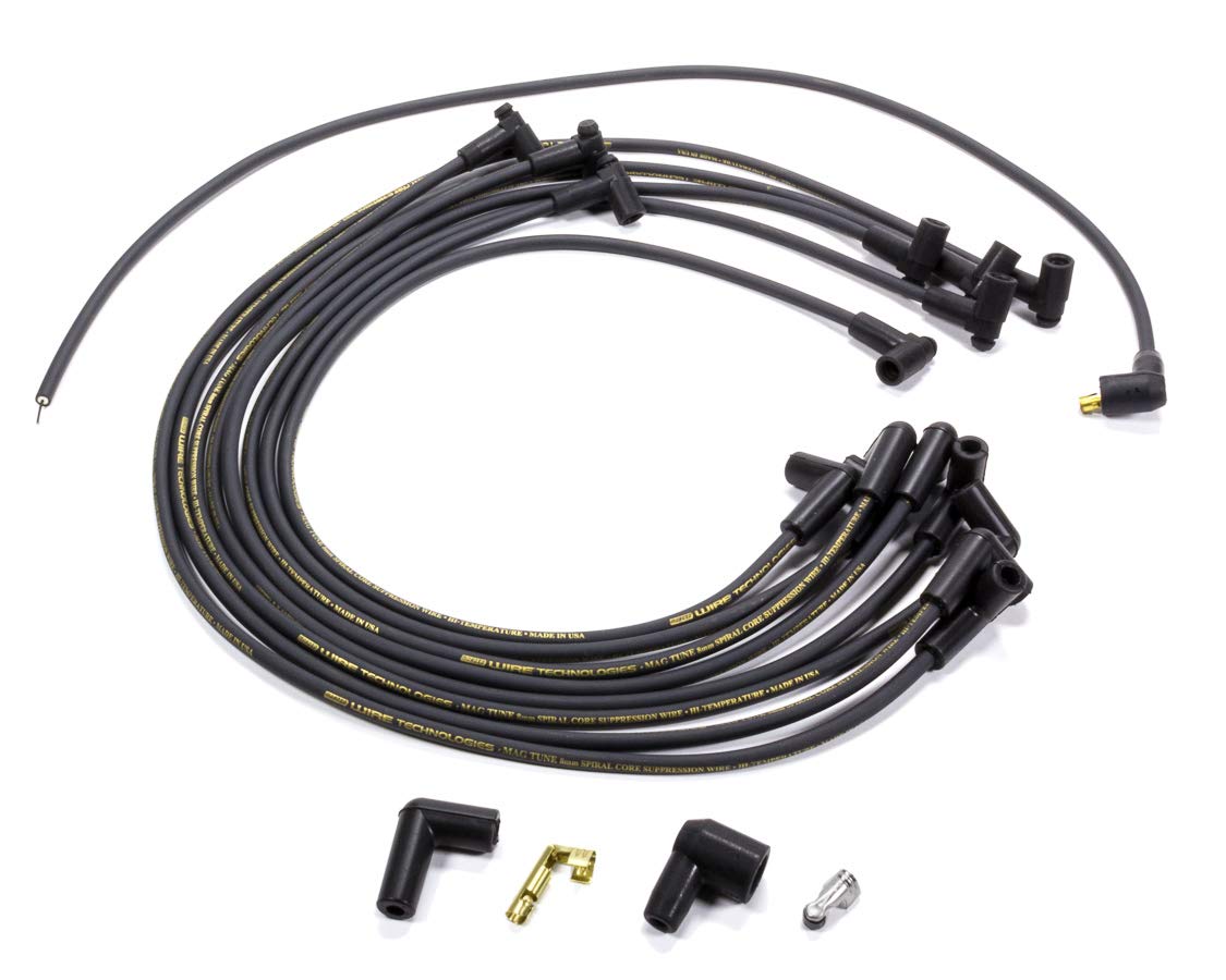 Moroso Black Mag Tune 9866M Spark Plug Wire Set, Fits Big Block Chevy Engines w/HEI Distributor and 90 Degree Plug Ends