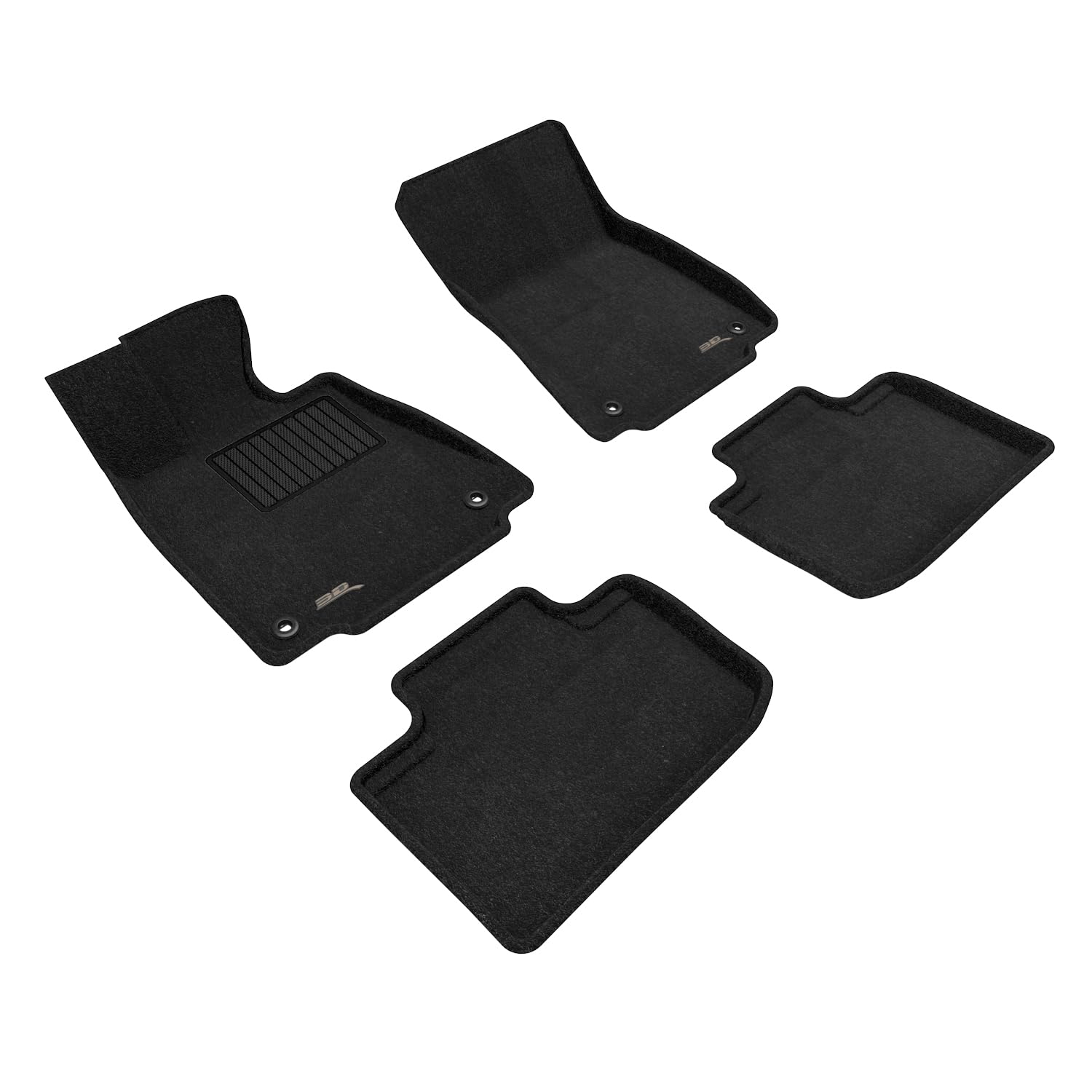 Elegant 3D MAXpider Floor Mat (Black) Compatible with Lexus IS250 2014-2024 - Full Set