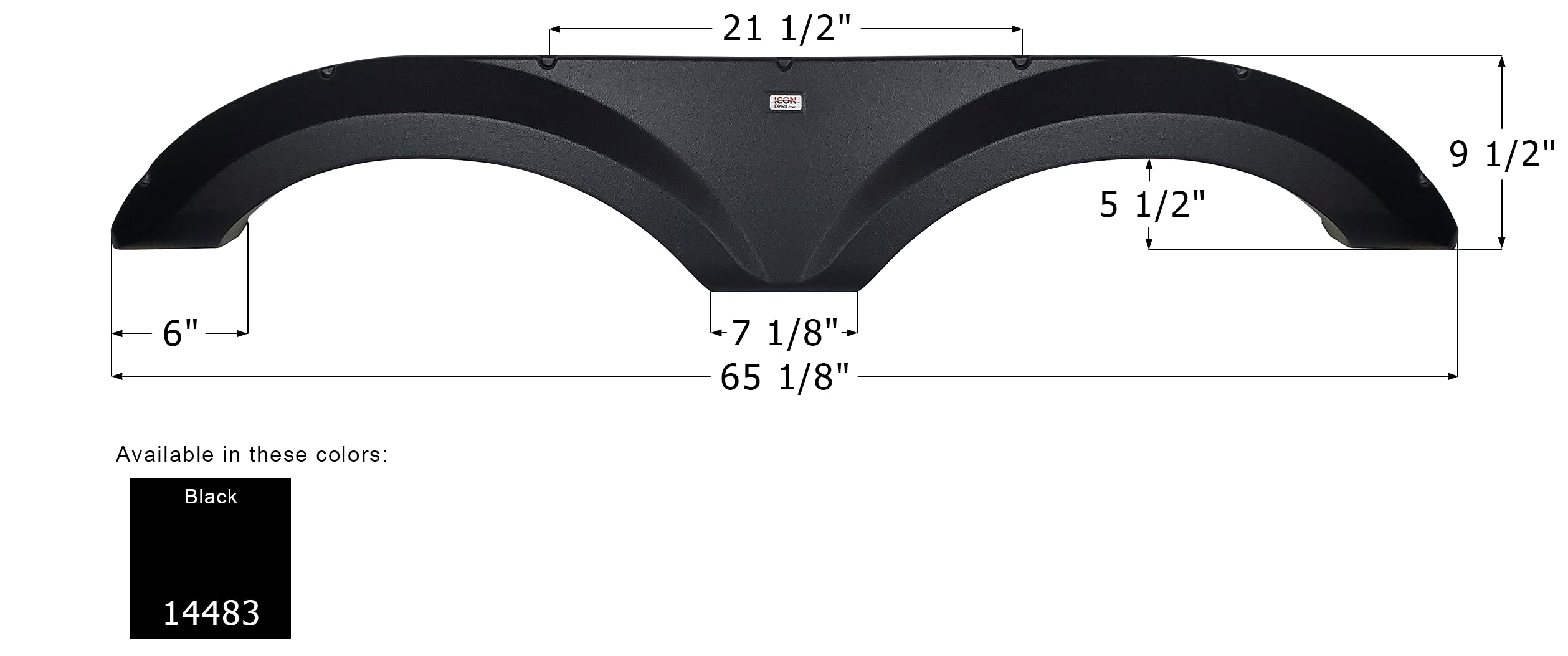Fender Skirt ICON 14483, Tandem, Jayco, FS4483, Black