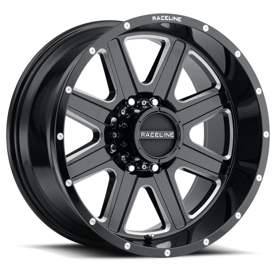 Gloss Black Milled Raceline Wheels 940M HOSTAGE Wheel (20 x 10. inches /6 x 135 mm, -19 mm Offset)
