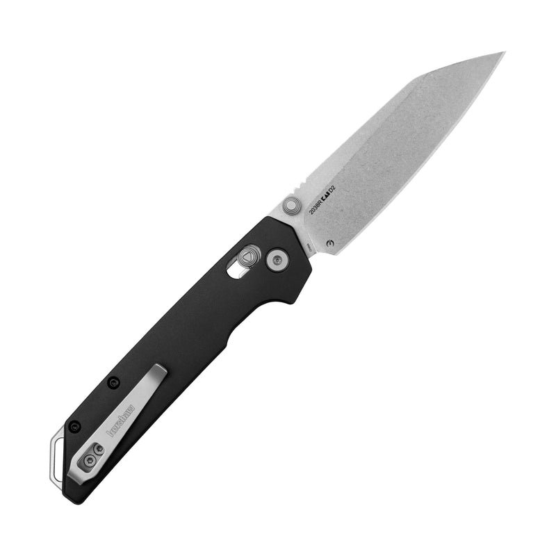 Kershaw Reverse Tanto Iridium Folding Pocket Knife, Sleek 3.4 inch D2 Steel Blade, DuraLock Locking Mechanism, Aluminum Handle, Designed in the USA