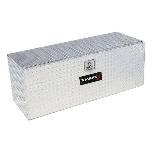 TrailFX Single Lid Truck Bed Tool Box Underbody Polished 16-Gauge Diamond Tread Aluminum 6.8 Cubic Foot 36" Length 17-1/2" Width 18" Height Bright Finish TrailFX 190361