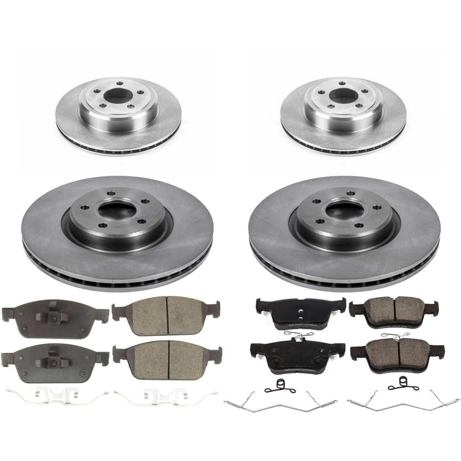 Power Stop KOE7569 Front and Rear Replacement Brake Kit-OE Brake Rotors & Ceramic Brake Pads For Ford Escape 2017-2019 [Model Specific]