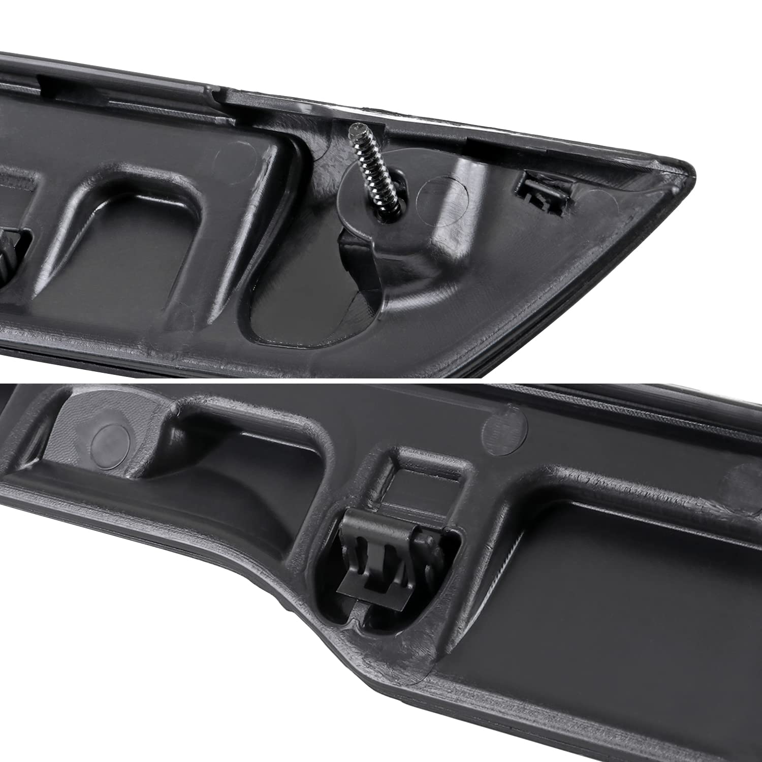 Glossy Black Spec-D Tuning Factory Style Front Upper Grille Moulding Trim Compatible with 2021-2022 GMC Yukon XL