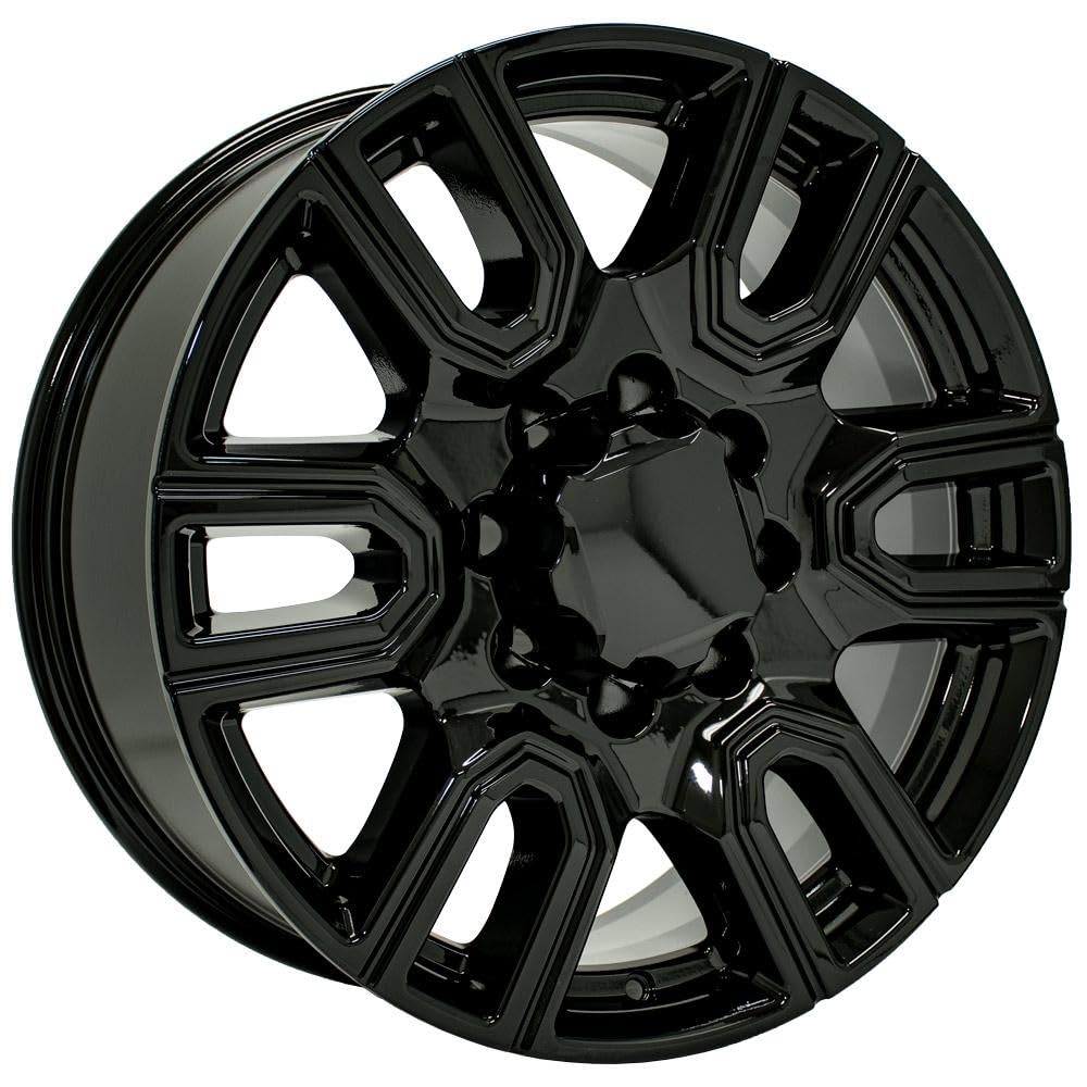 20 inch OE Wheels LLC Rim Fits 8x165.1 Sierra Silverado 2500 3500 8x165.1 CV96A 20x8.5 Black Wheels Hollander: 5950