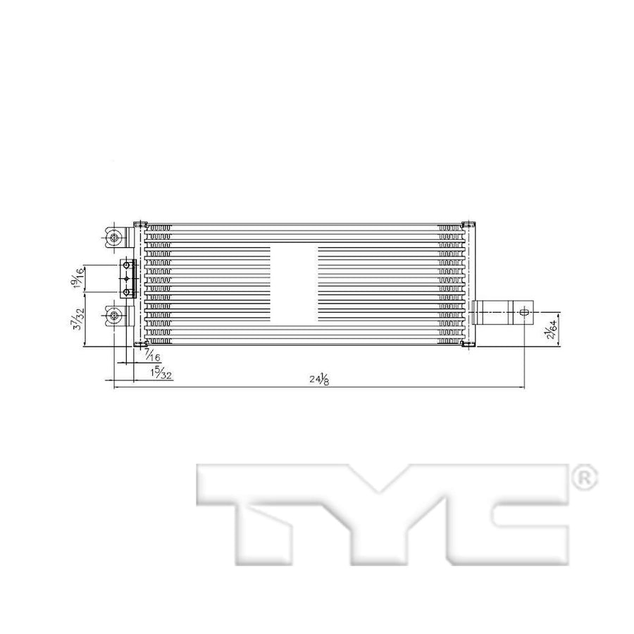 External TYC Transmission Oil Cooler Compatible with 2012-2018 Jeep Wrangler