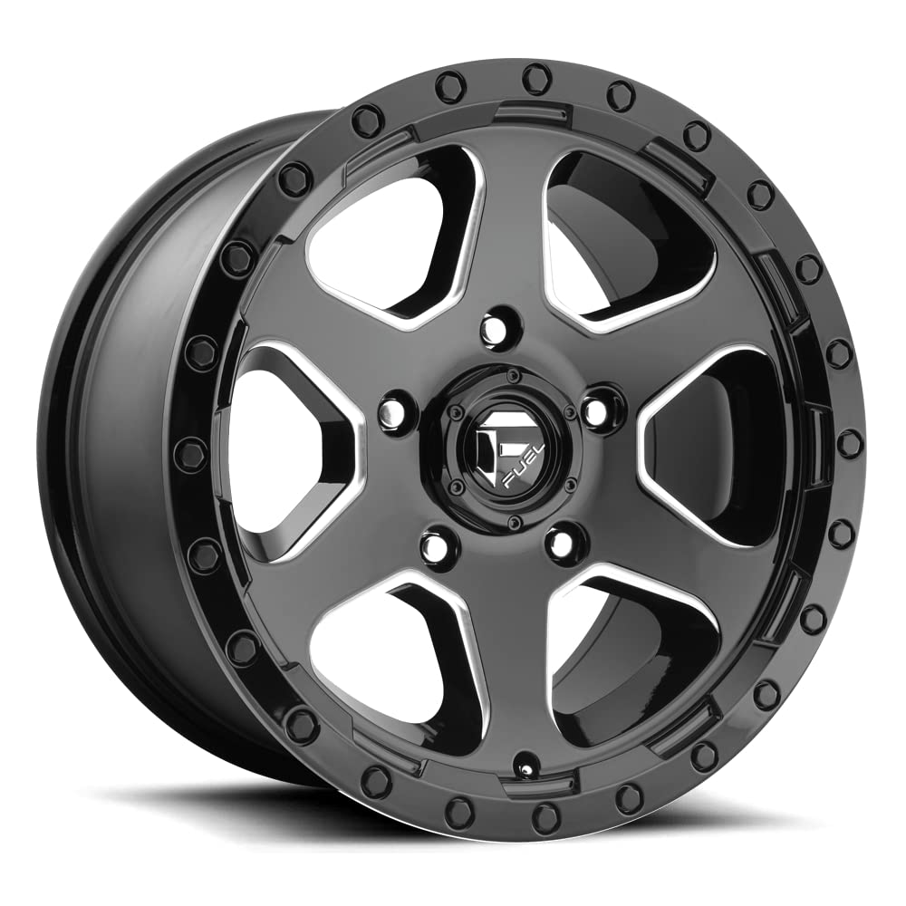 1PC Fuel D590 17X9 5X5.0 GL-BLK-MIL -12MM - D59017907345