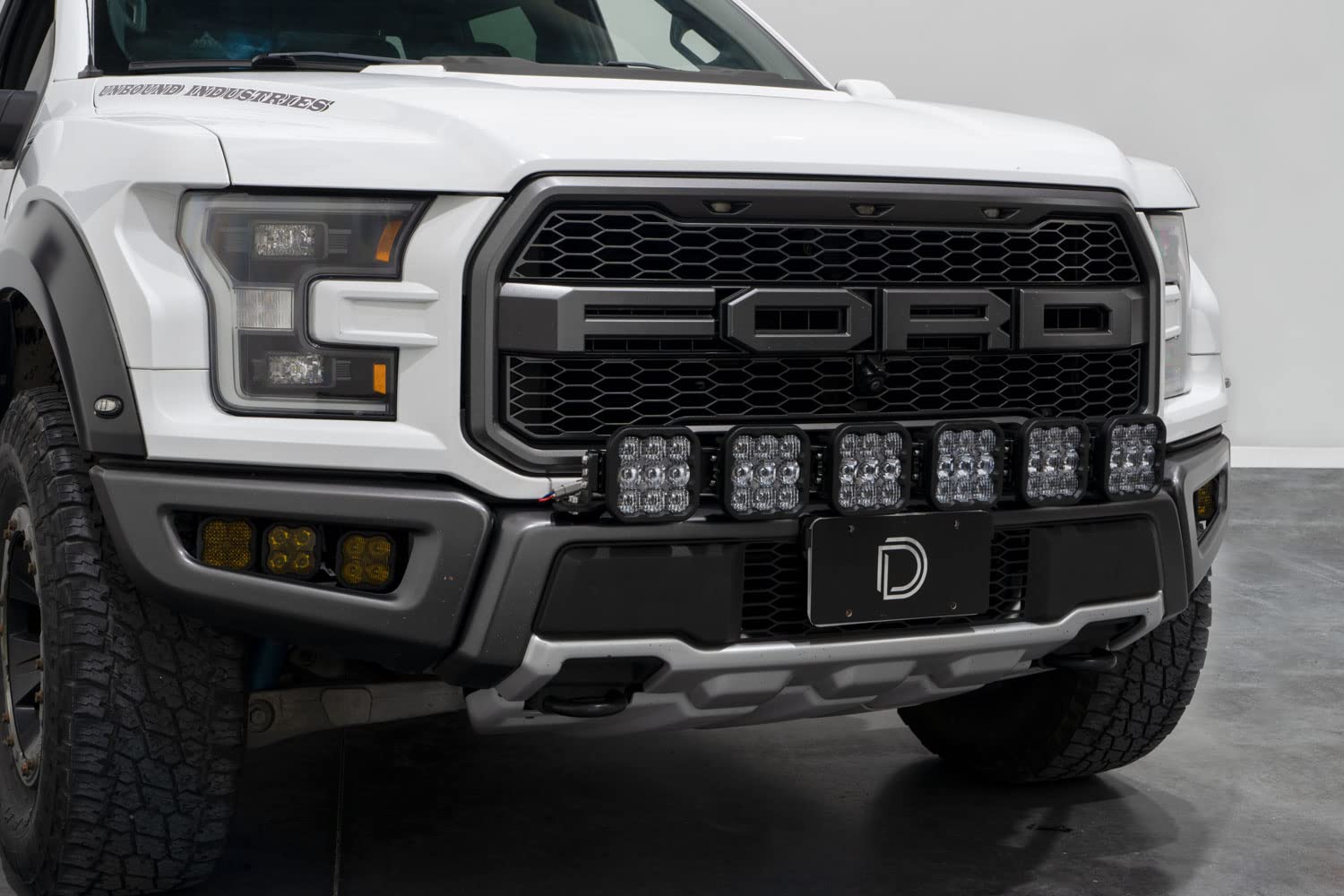 Diode Dynamics SS5 Lightbar Kit Grille CrossLink compatible with Ford Raptor 2017-2020, White Combo Pro