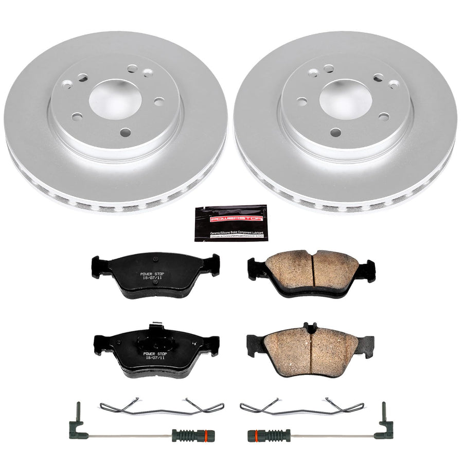 Power Stop Z23 Evolution Geomet Coated Brake Kit For Mercedes-Benz C230, C280, E300, SLK230 [Model Specific]