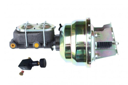 8 Inch LEED BRAKES Dual Power Booster, 1-1/8 Inch Bore Master With Adjustable Valve(Zinc)
