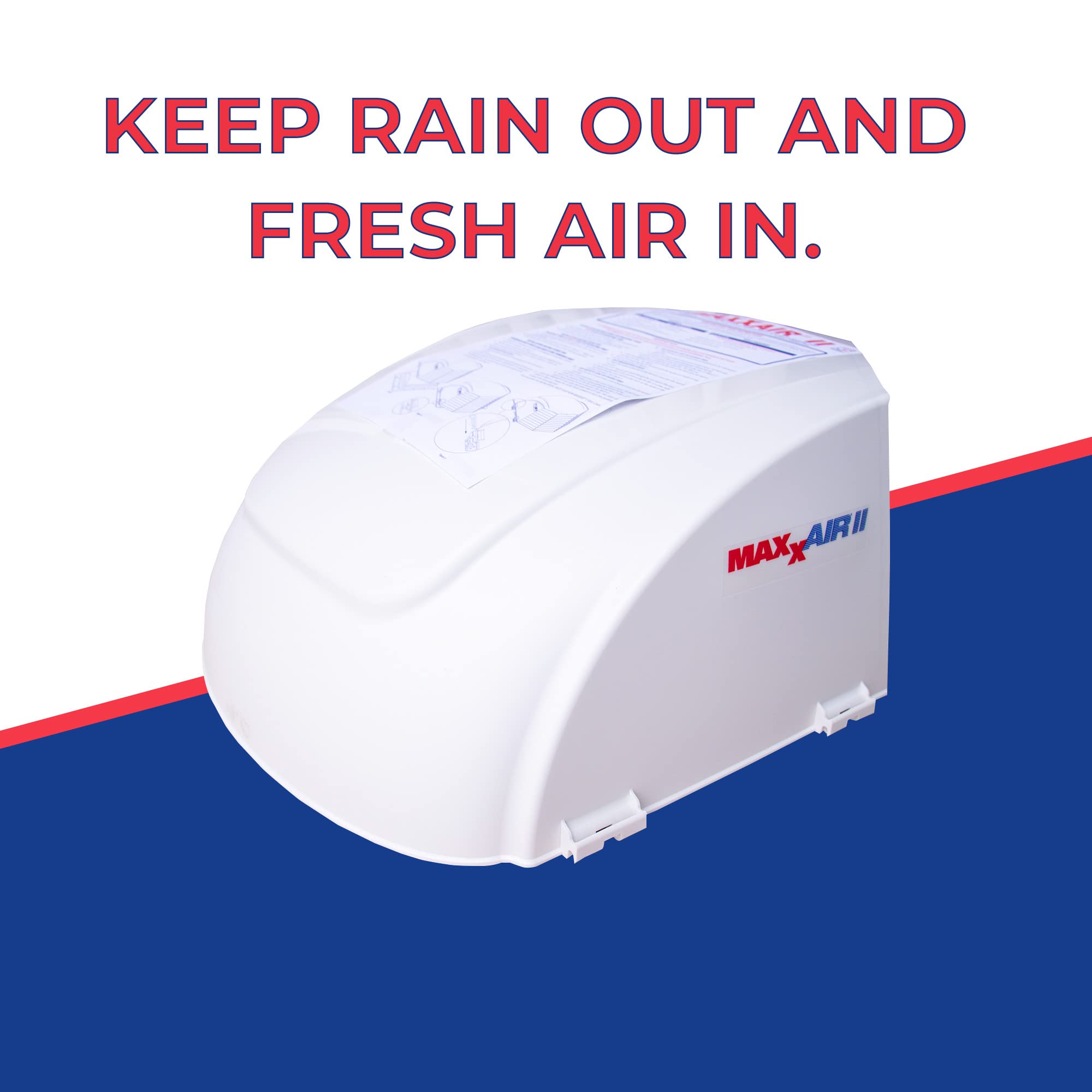 Maxx II MAXXAIR 00-933081 Standard Vent Cover, One Piece Design, Super Tough Wind Resistant Cover for Roof Vents, White