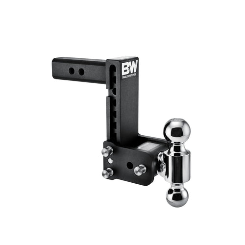 Tow & Stow B&W Trailer Hitches Adjustable Trailer Hitch Ball Mount - Fits 2" Receiver, Dual Ball (2" x 2-5/16"), 7" Drop, 10,000 GTW - TS10040B