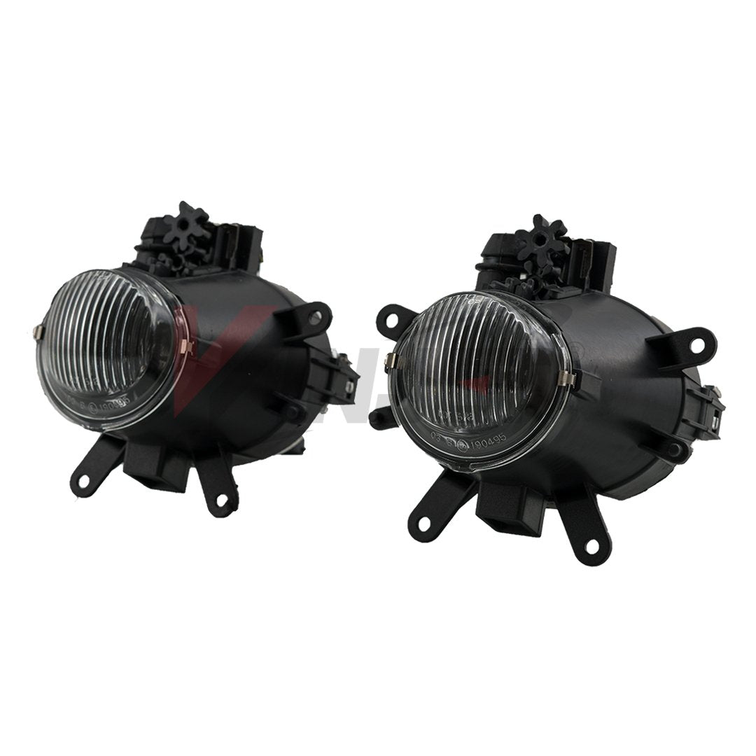 Fog Lights Winjet WJ30-0536-09 Replacement Pair RH LH for 2002-2005 3 Series E46 Sedan Wagon 330i 330Xi 325i 325Xi 325i Wagon 325Xi Wagon W/O MTech - Clear