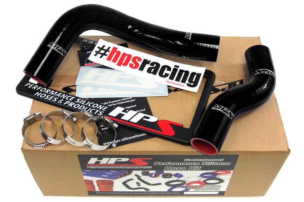 Black HPS 57-1270-BLK-1 Silicone Radiator Coolant Hose Kit