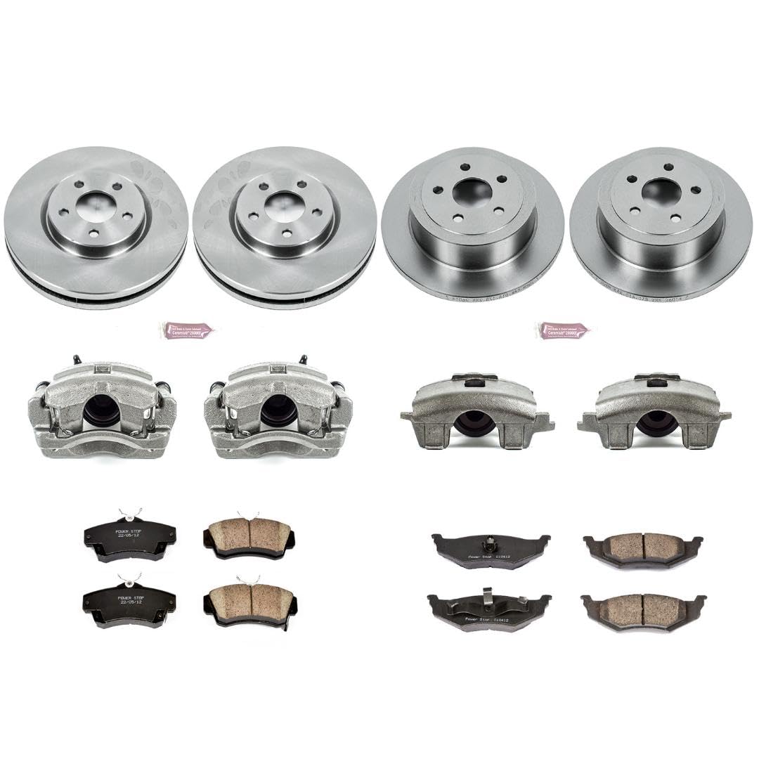 Power Stop KCOE1707 Stock Replacement Brake Kit Front and Rear (with Calipers) For Chrysler PT Cruiser 2004-2005 [Model Specific]