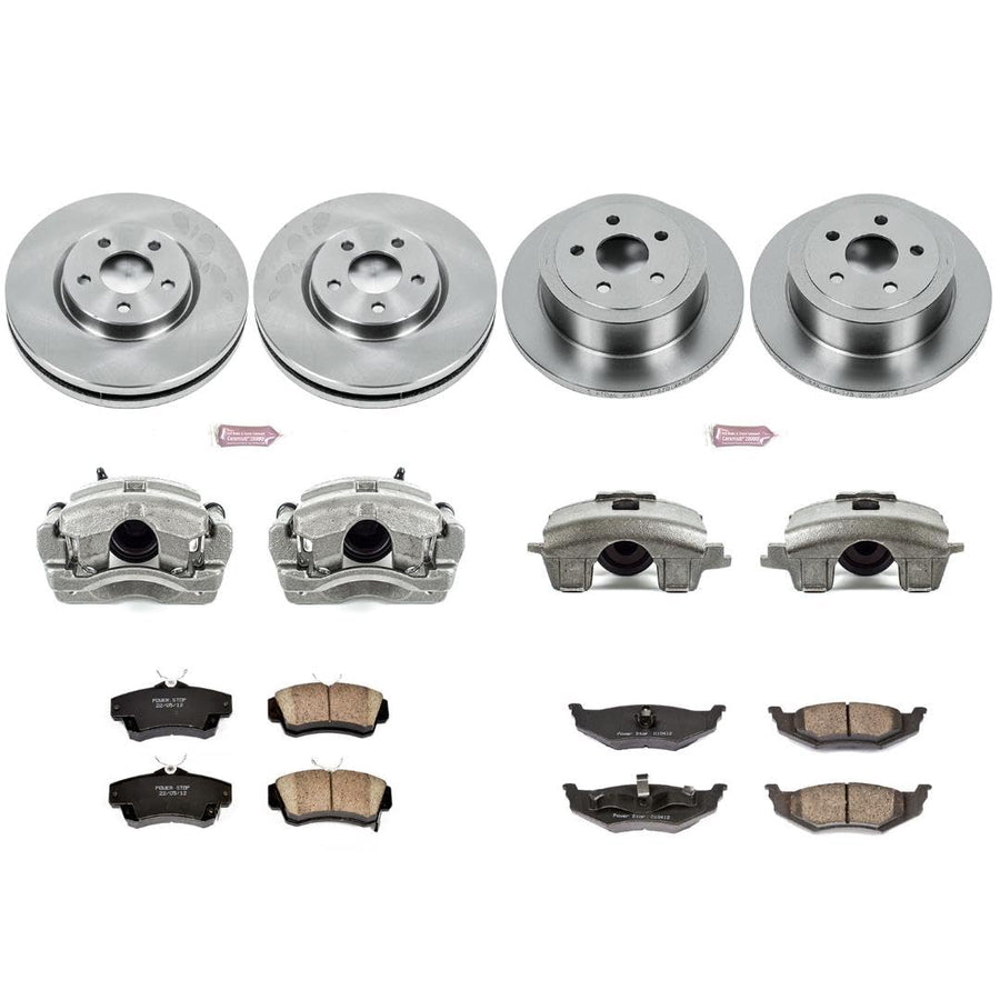 Power Stop KCOE1707 Stock Replacement Brake Kit Front and Rear (with Calipers) For Chrysler PT Cruiser 2004-2005 [Model Specific]