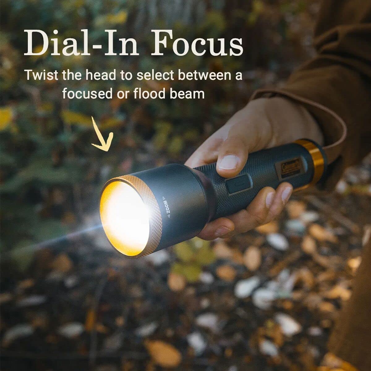 Coleman 1900 Collection Premium LED Flashlight 200/700 Lumens, Impact-Resistant & Water-Resistant Lightweight Flashlight for Camping, Power Outage, & Emergencies, Batteries Included