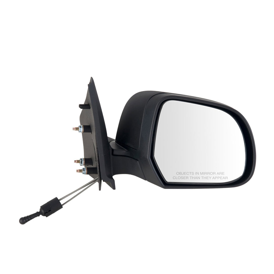 Mirror Passenger Side for Nissan Versa Sedan, Textured Black, Foldaway, Manual Remote