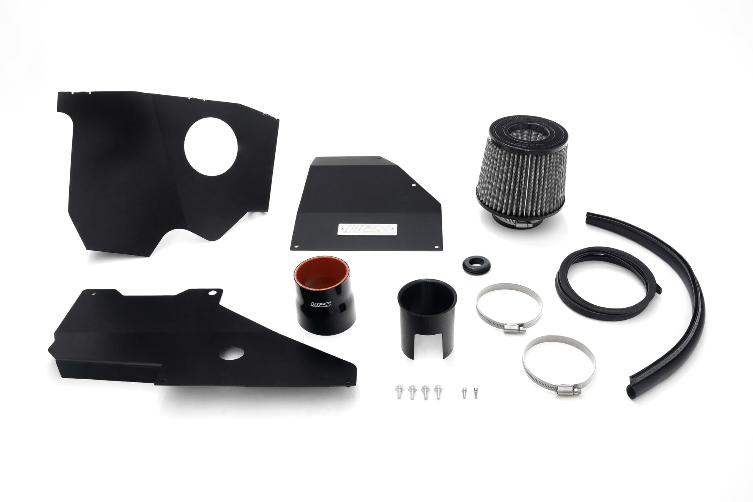 Red HPS Air Intake Kit with Heat Shield Cool Ram Compatible for 2024 Toyota Tacoma 2.4L Turbo, 827-779R