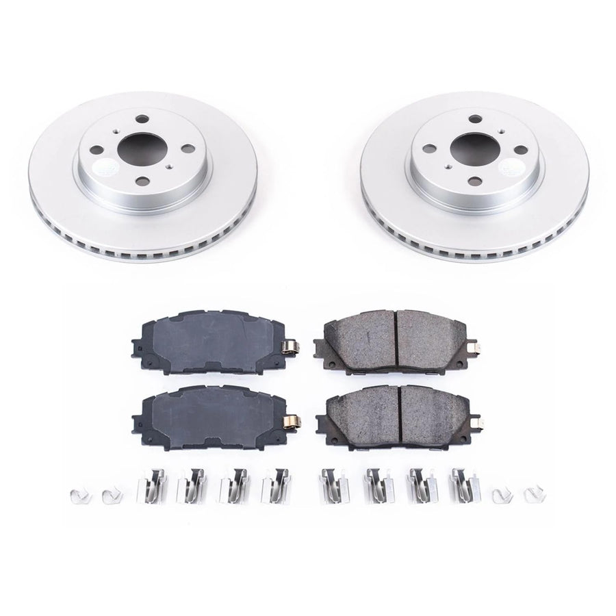 Power Stop Z17 Front Coated Rotor Brake Kit-Coated Rotors and Ceramic Brake Pads CRK8269