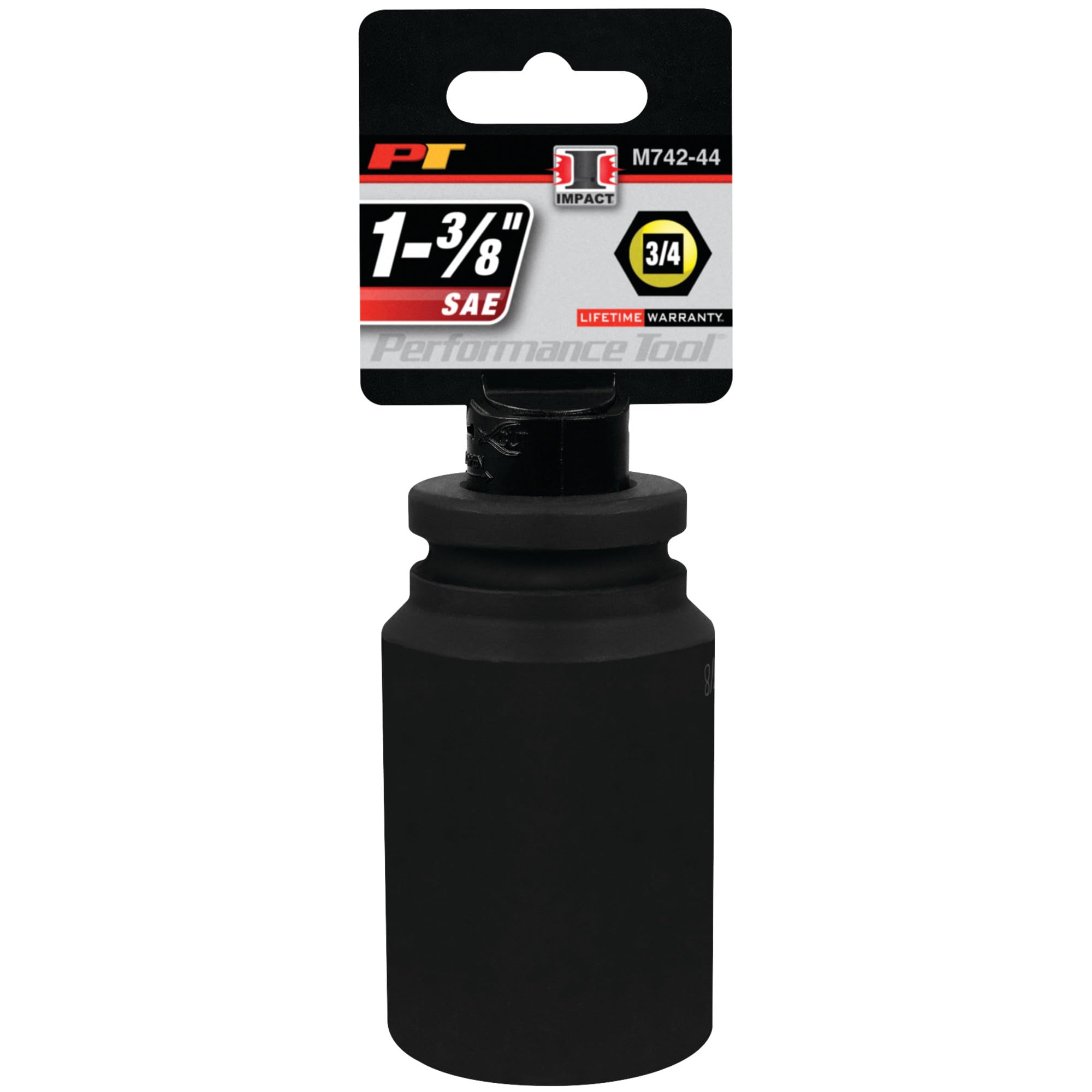 M742-44 Performance Tool 3/4-Inch Drive 1-3/8-Inch Deep Wall Impact Socket for Heavy-Duty Mechanics and Automotive Enthusiasts