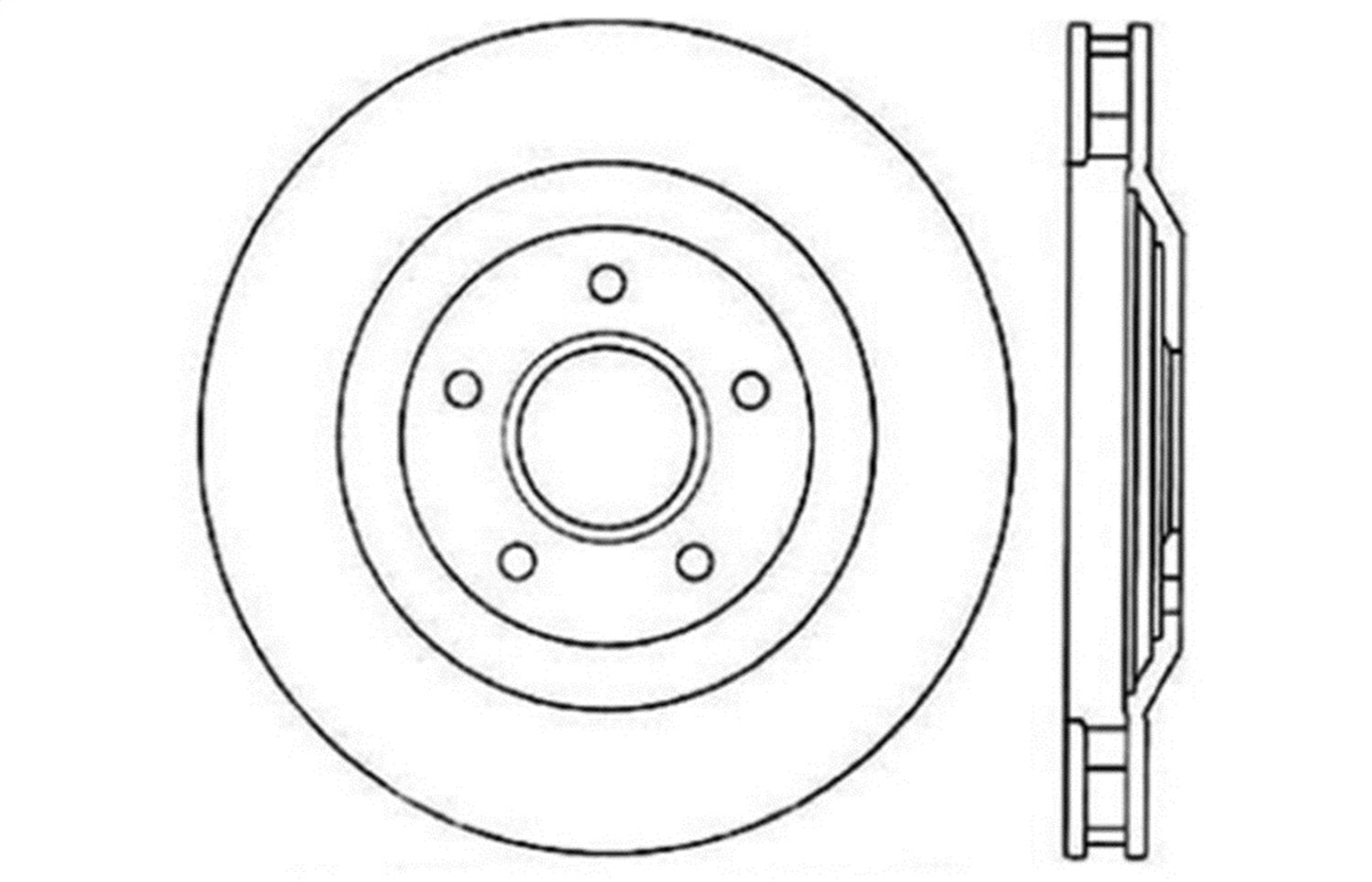 Front Right StopTech 127.62060R Sport Drilled/Slotted Brake Rotor