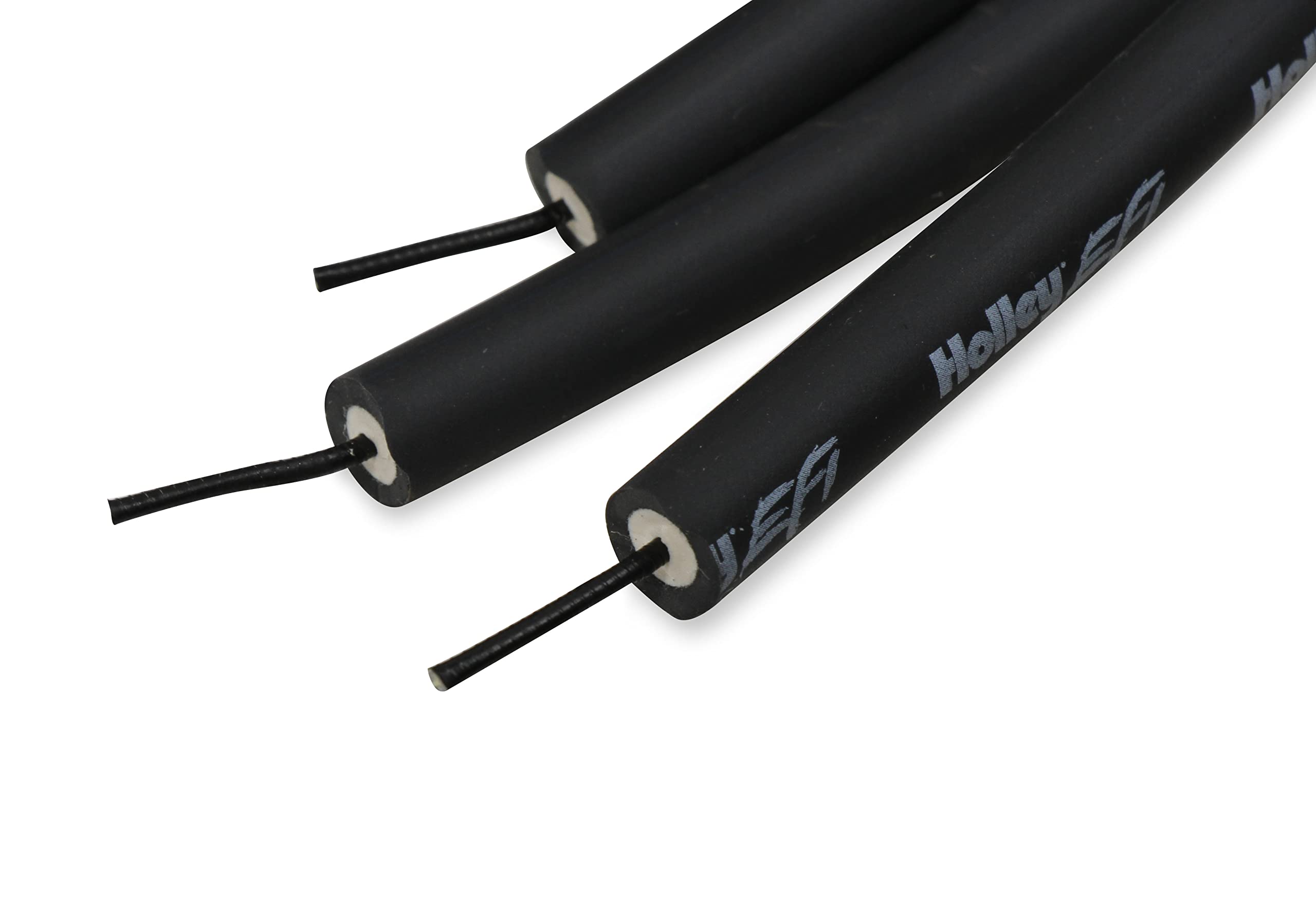 LS Spark Plug Wire Set Holley EFI 561-113 - Cut to Fit - Black with Black 180 degree boots