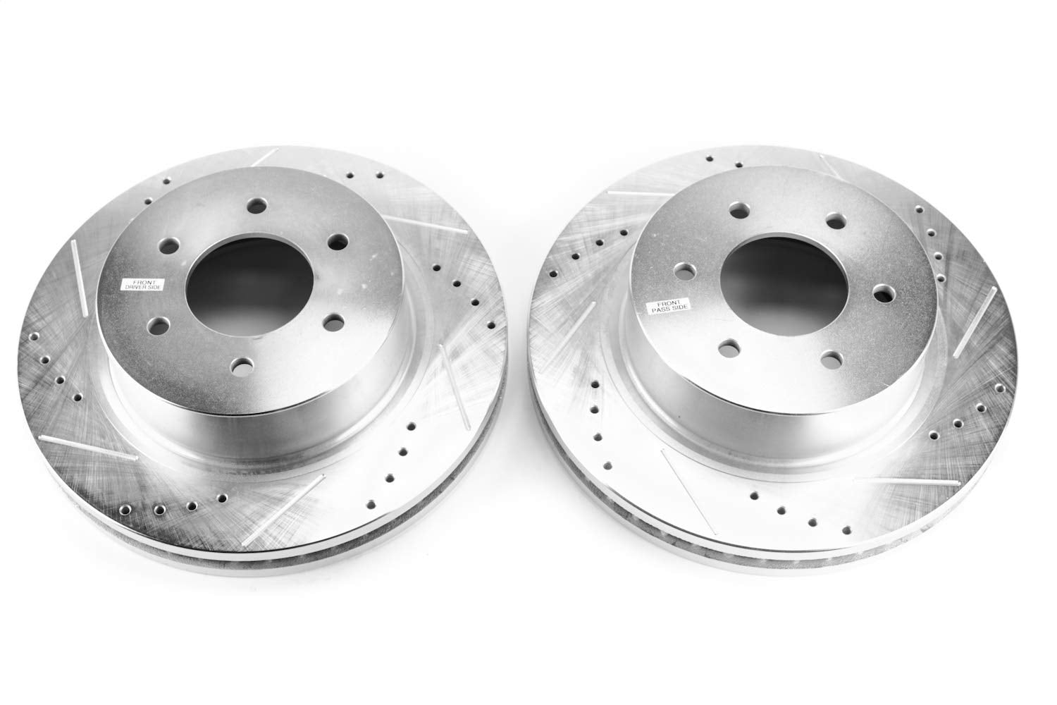 Power Stop JBR1754XPR Front Brake Rotor Pair Drilled and Slotted For Nissan TITAN XD 2016-2024/Nissan TITAN XD 2016-2024 [Vehicle Specific]