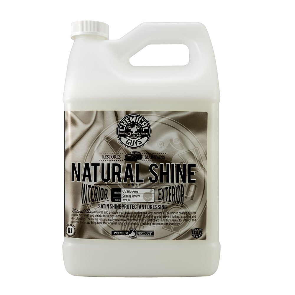 TVD 201 Chemical Guys Natural Shine, Satin Shine Dressing for Plastic, Rubber and Vinyl, Safe for Cars, Trucks, Motorcycles, RVs & More, 128 fl oz (1 Gallon)