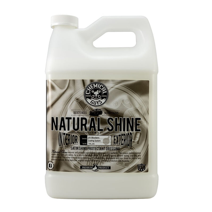TVD 201 Chemical Guys Natural Shine, Satin Shine Dressing for Plastic, Rubber and Vinyl, Safe for Cars, Trucks, Motorcycles, RVs & More, 128 fl oz (1 Gallon)