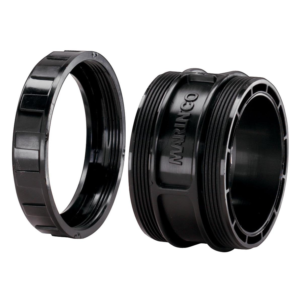 Marinco Sealing Collar 110R with Threaded Ring for 20 and 30 Amp Systems, Black, 30A Sealing Collar & Threaded Ring