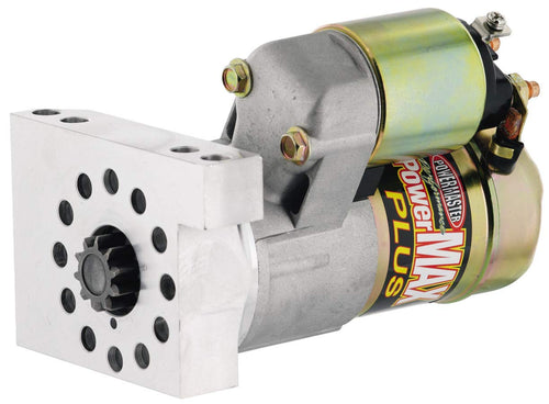 PowerMAX Plus Powermaster Starter, 6.1:1 Gear Reduction, Natural, 153/168 Tooth Flywheel, Straight Bolt, Chevy V8, Each