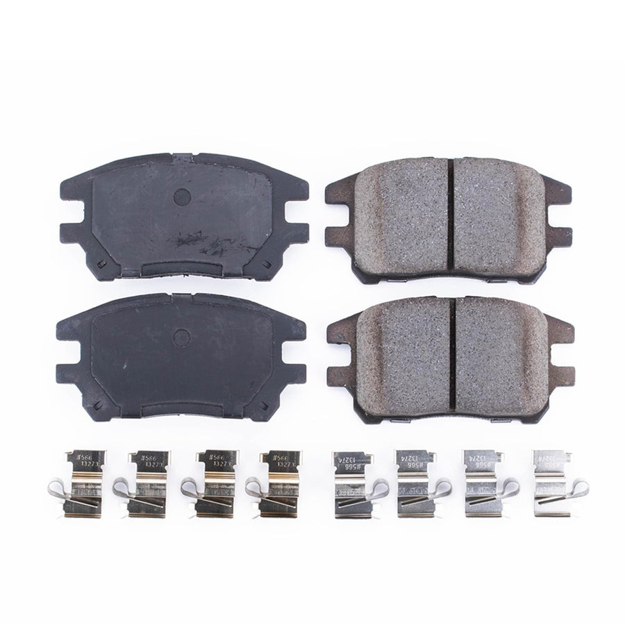 Front Brake Kit Power Stop For Lexus RX300 2002-03 - Ceramic Brake Pads With Installation Hardware, 17-930