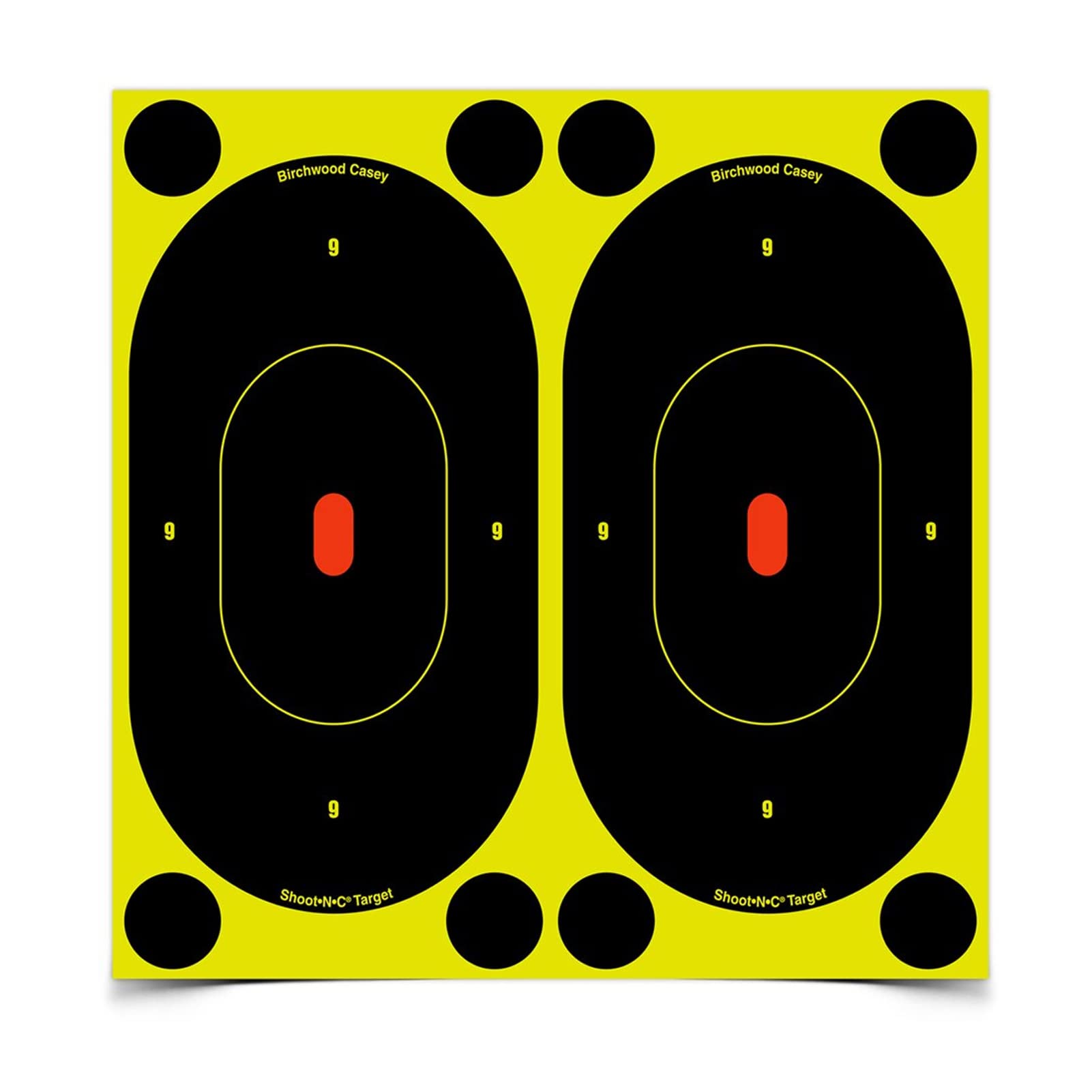 Shoot-N-C Birchwood Casey 7" Oval Silhouette Target - 60 targets