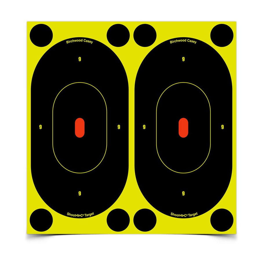 Shoot-N-C Birchwood Casey 7" Oval Silhouette Target - 60 targets