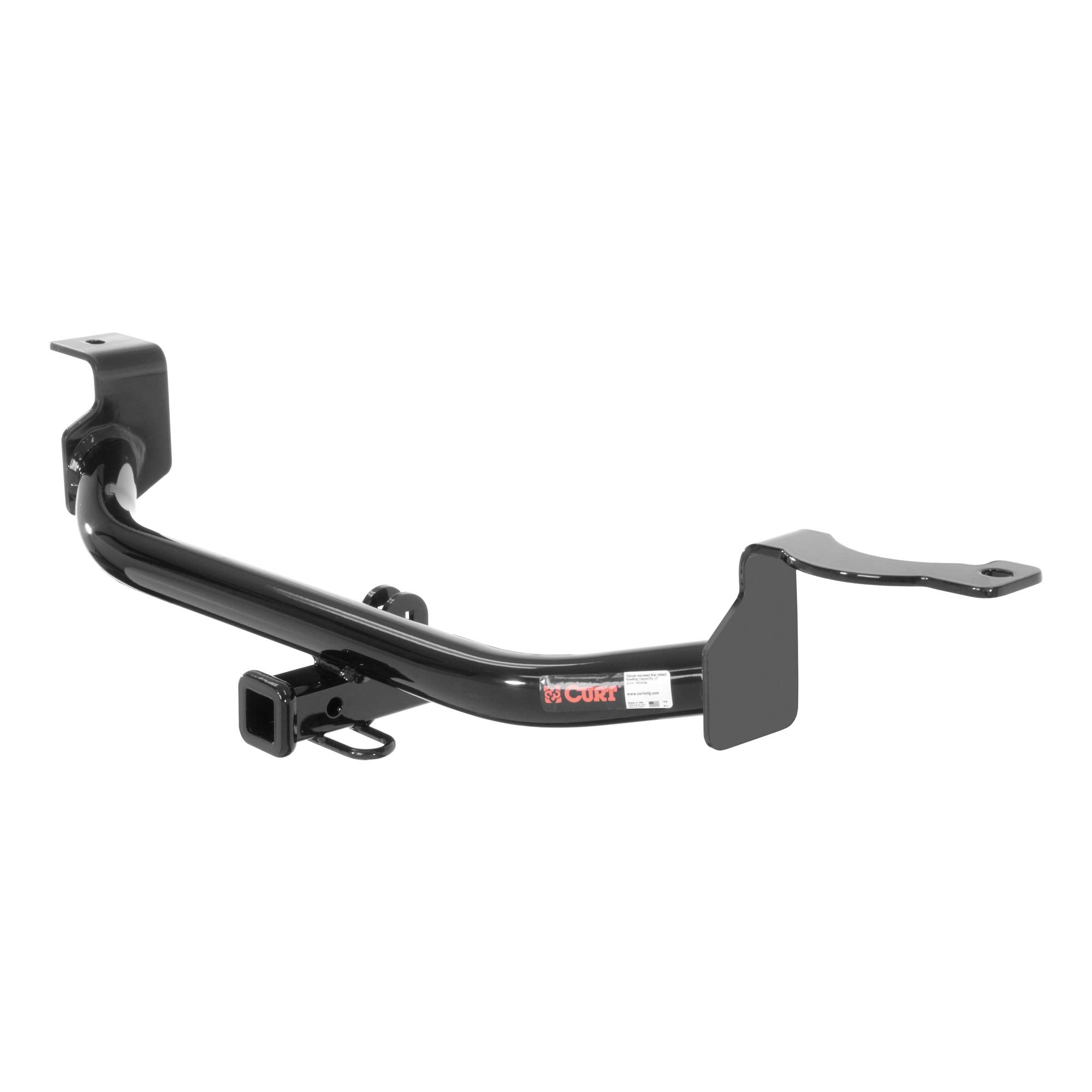CURT Class 1 Trailer Hitch, 1-1/4-Inch Receiver, Fits Select Honda CR-Z, GLOSS BLACK POWDER COAT 11077