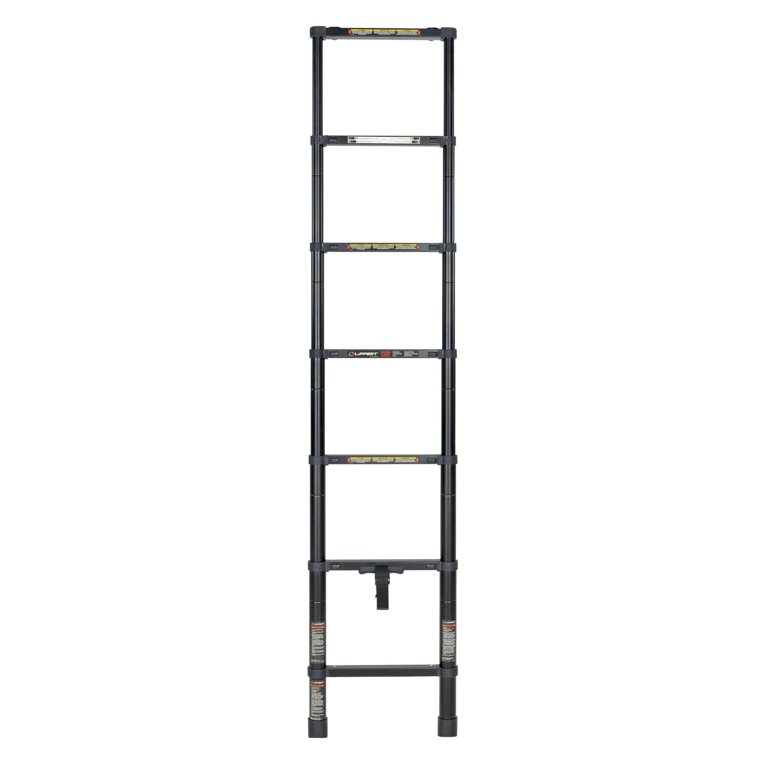 Lippert RV Bunk Bed Collapsible Ladder with 7’ Length, 250-lb. Weight Capacity, Telescoping Design, Two Female Attachment Brackets Included - 2024044562