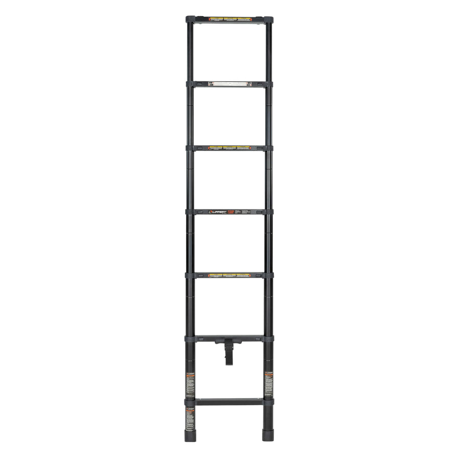 Lippert RV Bunk Bed Collapsible Ladder with 7’ Length, 250-lb. Weight Capacity, Telescoping Design, Two Female Attachment Brackets Included - 2024044562